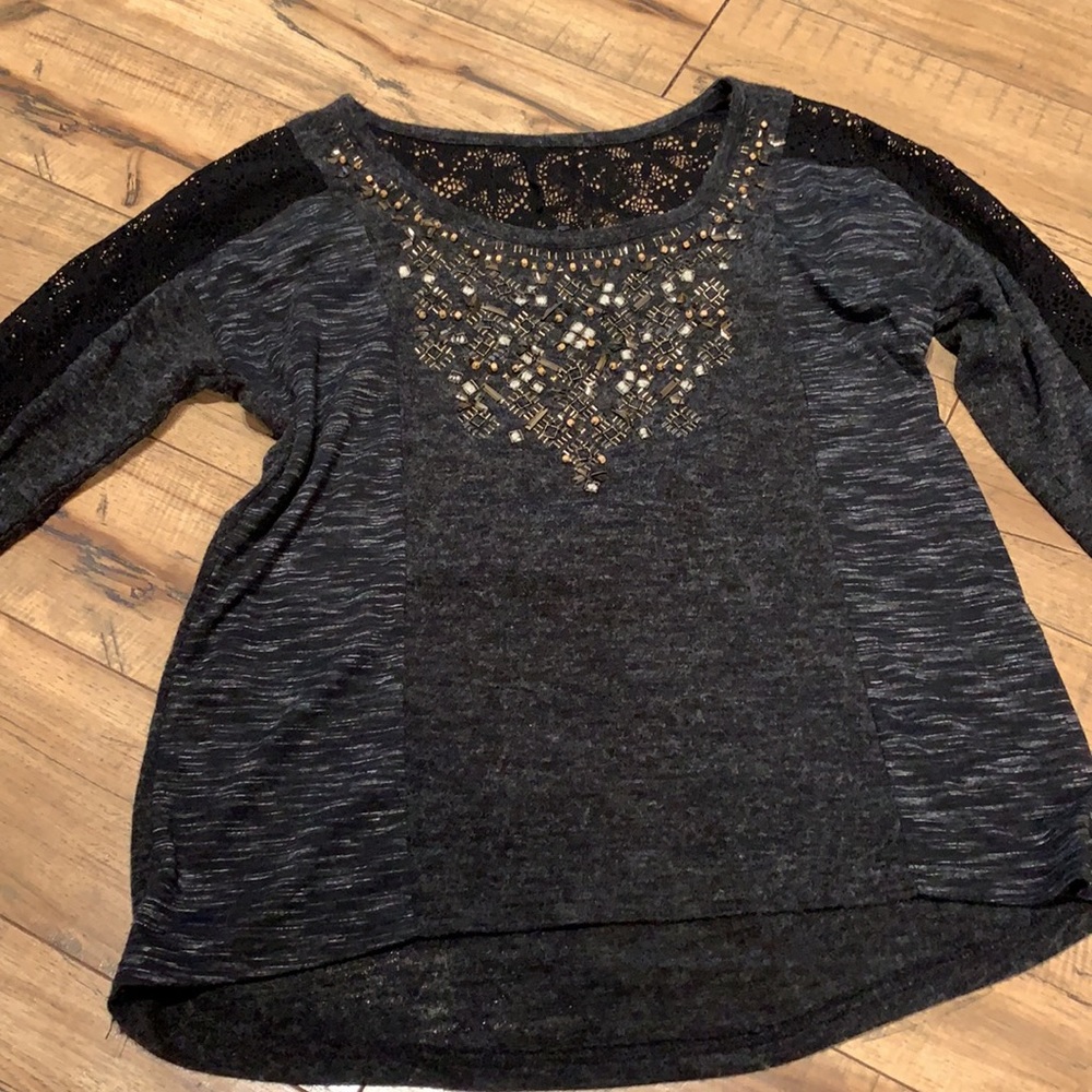 Miss Me dark grey sweater medium